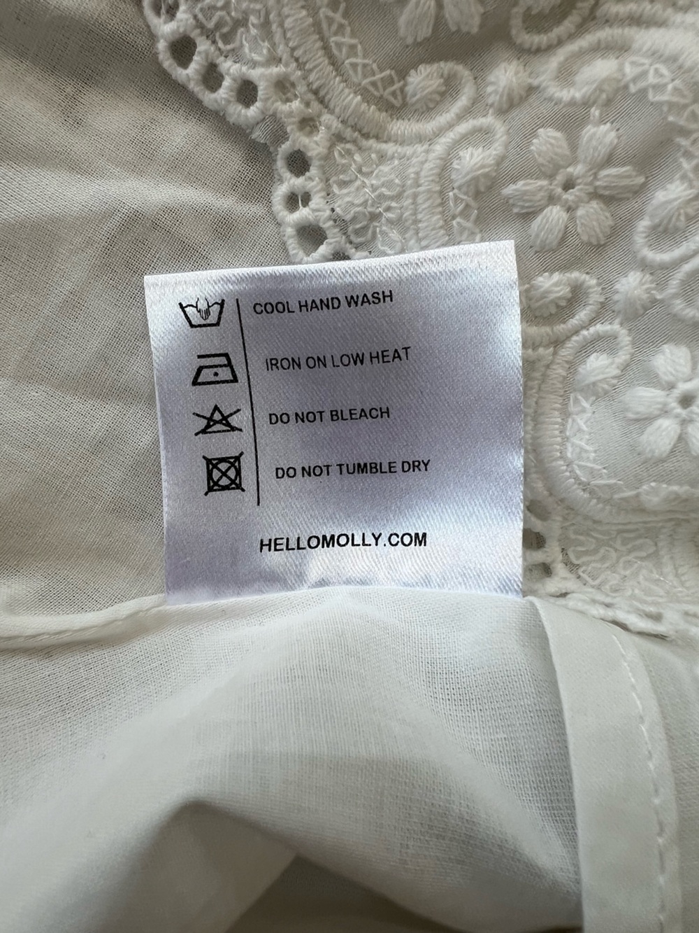 Hello Molly Valentine Cotton Lace Halter Open Back Flared Mini Dress White, S - Picture 10 of 10